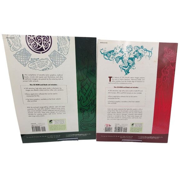 Celtic Fairies/Elves Vector Motifs Books By Dover Publications With CD/ROM - Picture 2 of 12